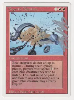 Silver Signed Magnetic Mountain HP Revised Artist Susan Van Camp 1994 MTG Magic! - Image 1