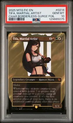 PSA 10 Magic the Gathering Tifa, Martial Artist Surge Foil 214 Final Fantasy - Image 1