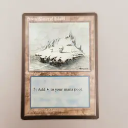 Snow Covered Island LP Ice Age MTG Magic The Gathering Lightly Played - Image 1