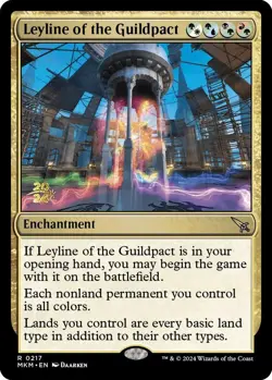Magic the Gathering Leyline of the Guildpact MKM Prerelease Foil FRESHLY CRACKED - Image 1