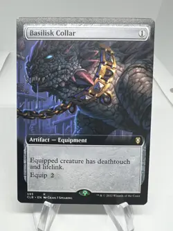 Basilisk Collar (595) Extended Art Battle for Baldur's Gate CLB MTG Magic - Image 2