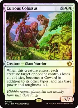 FOIL Curious Colossus - ECL NM MTG Magic - Image 1