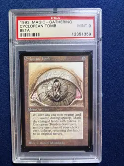 MTG Beta Limited Edition Cyclopean Tomb PSA 9 MINT 1993 Original English - Image 1