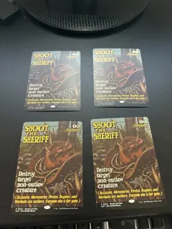 4 FULL ART PROMO Shoot the Sheriff NM Non-Foil RCQ Magic MTG Secret Lair SLP - Image 1