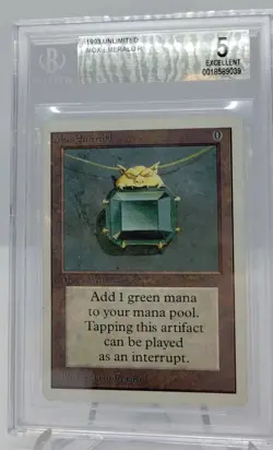 Mox Emerald Magic mtg English Unlimited BGS Beckett Graded 5 - Image 1