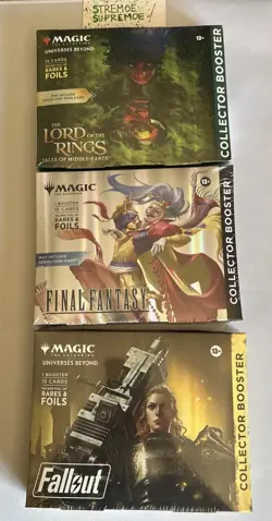 Sealed Final Fantasy / Lord Of The Rings / Fallout MTG Collector Omega bundle! - Image 1