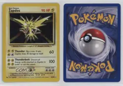 Zapdos Holo Pokemon Base Set #16 1999 - Image 3