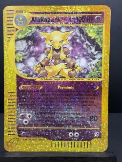Pokemon Alakazam Aquapolis Reverse Holo Jumbo Box Topper 1/12 Moderate Play - Image 1
