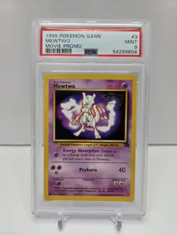 1999 Pokemon The First Movie Promo Mewtwo #3 PSA 9 MINT - Image 1