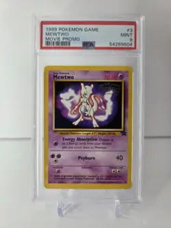 1999 Pokemon The First Movie Promo Mewtwo #3 PSA 9 MINT - Image 3