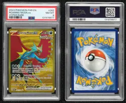 Hyper Rare - Roaring Moon ex Pokemon Scarlet & Violet Paradox Rift PAR PSA 8 - Image 3