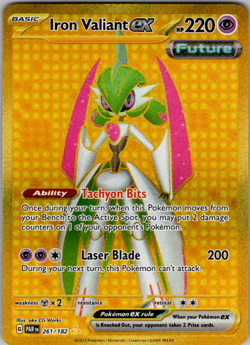 Iron Valiant ex 261/182 Hyper Rare Pokemon TCG Paradox Rift NM - Image 1