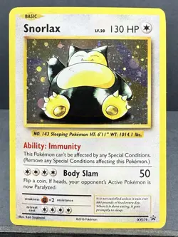 Snorlax XY179 Black Star Promo Holo Pokemon 2016 Light Play LP - Image 1