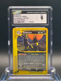 CGC 9 MINT ✨ - Umbreon 41/147 Aquapolis Reverse Holo - 2003 Pokemon - Image 1