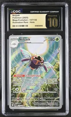 Ninjask *CGC PRISTINE 10* Illustration Rare *#137* Mega Evolution *Pokmeon - Image 1
