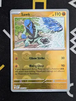 Sawk 049/086 Poke Ball Reverse Holo Uncommon - Pokemon TCG White Flare NM - Image 1