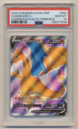 PSA 10 Pokemon Black Star Promo Charizard V SWSH050 GEM MINT Condition!! - Image 1