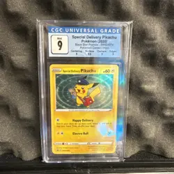 2020 POKEMON BLACK STAR PROMOS HOLO #SWSH074 SPECIAL DELIVERY PIKACHU CGC 9 - Image 1