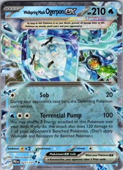 Wellspring Mask Ogerpon ex 027/131 SV: Prismatic Evolutions Double Rare - NM - Image 1
