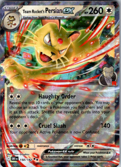 Team Rocket’s Persian ex 150/182 SV10: Destined Rivals Double Rare - NM - Image 1