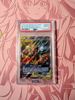 2019 POKEMON SM BLACK STAR PROMO FULL ART/MOLTRES & ZAPDOS & ARTICUNO GX PSA 10 - Image 1