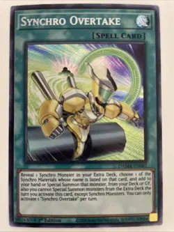 Yu-Gi-Oh Synchro Overtake DAMA-EN067 Secret Rare 1st Edition Near Mint - TCCCX - Image 1