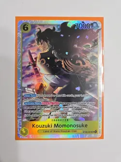One Piece CCG Starter Deck Kouzuki Momonosuke SR Holo Card ST28-004 NM - Image 1