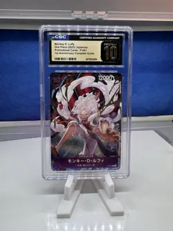 2023 One Piece JPN Promo 1st Anniversary Monkey D Luffy P-041 CGC Pristine 10 - Image 1