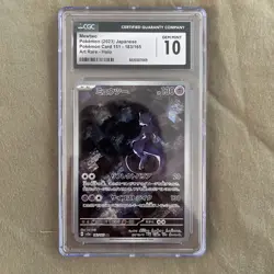 CGC 10 GEM MINT Japanese Pokemon 2023 Mewtwo AR 183/165 Art Rare Pokemn 151 SV2a - Image 1