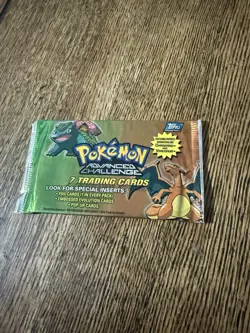 Topps Pokemon Advanced Challenge Single Pack- 7 Trading Cards FACTORY SEALED! - Image 1