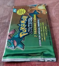 Topps Pokemon Advanced Challenge Single Pack- 7 Trading Cards FACTORY SEALED! - Image 4