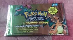 Topps Pokemon Advanced Challenge Single Pack- 7 Trading Cards - Image 1