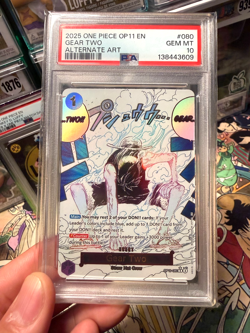 PSA 10 English OP11-080 Gear Two Alternative Art PSA 10 Monkey D Luffy - Image 1