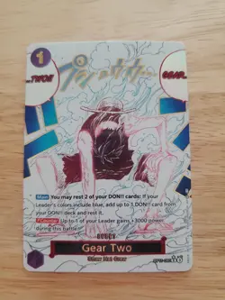 One Piece 2025 English OP11-080 Gear Two Alternative Art PSA 10 Monkey D Luffy - Image 1