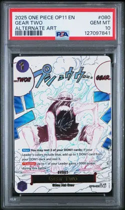 PSA 10 One Piece Gear Two OP11 - 080 Alt Art ( English ) A Fist of Divine Speed - Image 1