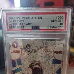 Gear Two (Alternate Art) OP11-080 A Fist of Divine Speed Foil PSA 10 - Image 3