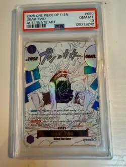 Gear Two (Alternate Art) OP11-080 A Fist of Divine Speed Foil (ENG) PSA 10 - Image 1