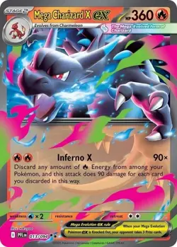 Mega Charizard X ex 013/094 Phantasmal Flames Holo Double Rare Pokemon TCG NM - Image 1