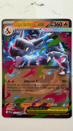 Mega Charizard X ex 013/094 Phantasmal Flames Holo Double Rare Pokemon TCG NM - Image 3