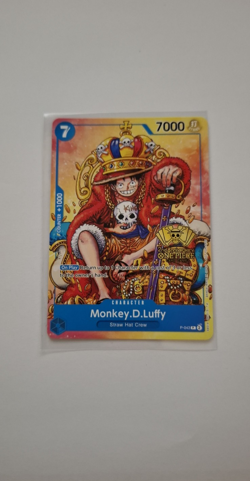 One Piece TCG MONKEY D LUFFY P-043 2ND ANNIVERSARY STAMPED PROMO - Image 2