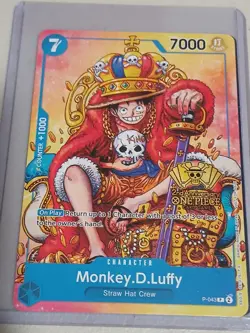 One Piece Monkey D Luffy P-043 Stamped Promo Card 2nd Anniversary English LP - Image 1
