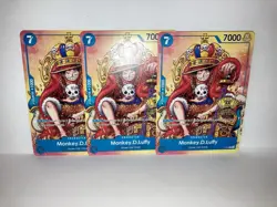 Monkey D Luffy P-043 2nd Anniversary Stamped Promo One Piece English X3 LP-NM - Image 1