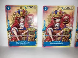 Monkey D Luffy P-043 2nd Anniversary Stamped Promo One Piece English X3 LP-NM - Image 2