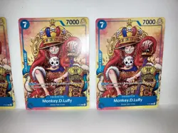 Monkey D Luffy P-043 2nd Anniversary Stamped Promo One Piece English X3 LP-NM - Image 3