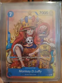 Monkey D Luffy P-043 2nd Anniversary Stamped Promo Near Mint NM One Piece TCG - Image 1