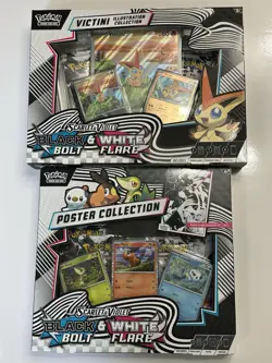 Pokemon TCG Black Bolt & White Flare Victini Illustration/Poster Collections NEW - Image 1