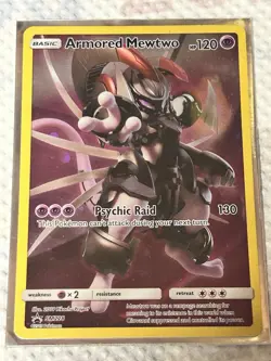 Pokemon TCG Armored Mewtwo SM228 Black Star Promo Card Near Mint Condition - Image 1