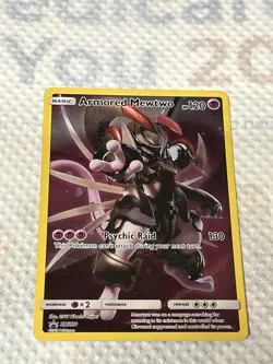 Pokemon TCG Armored Mewtwo SM228 Black Star Promo Card Near Mint Condition - Image 2