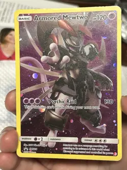 Pokemon TCG Armored Mewtwo SM228 Black Star Promo Card Near Mint Condition - Image 3