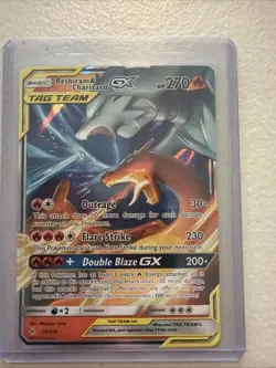 Pokemon TCG Reshiram & Charizard GX Holo Card 20/214 Unbroken Bonds - Image 1